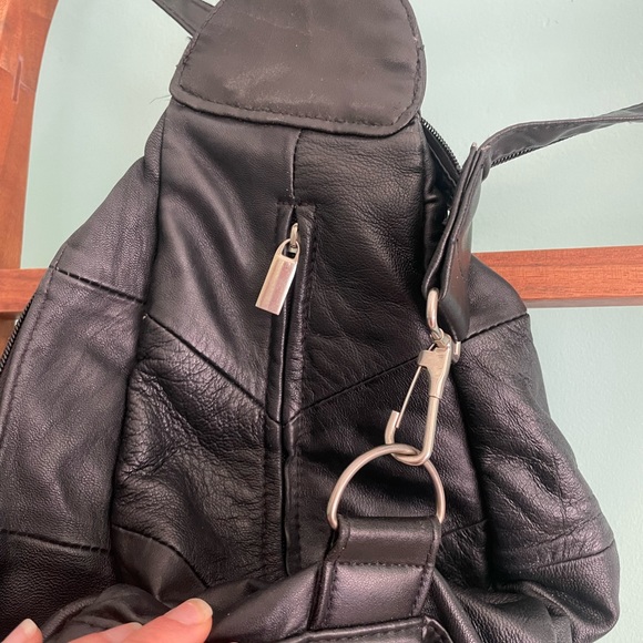 Leather satchel backpack Navarre Leather Company - Picture 3 of 5